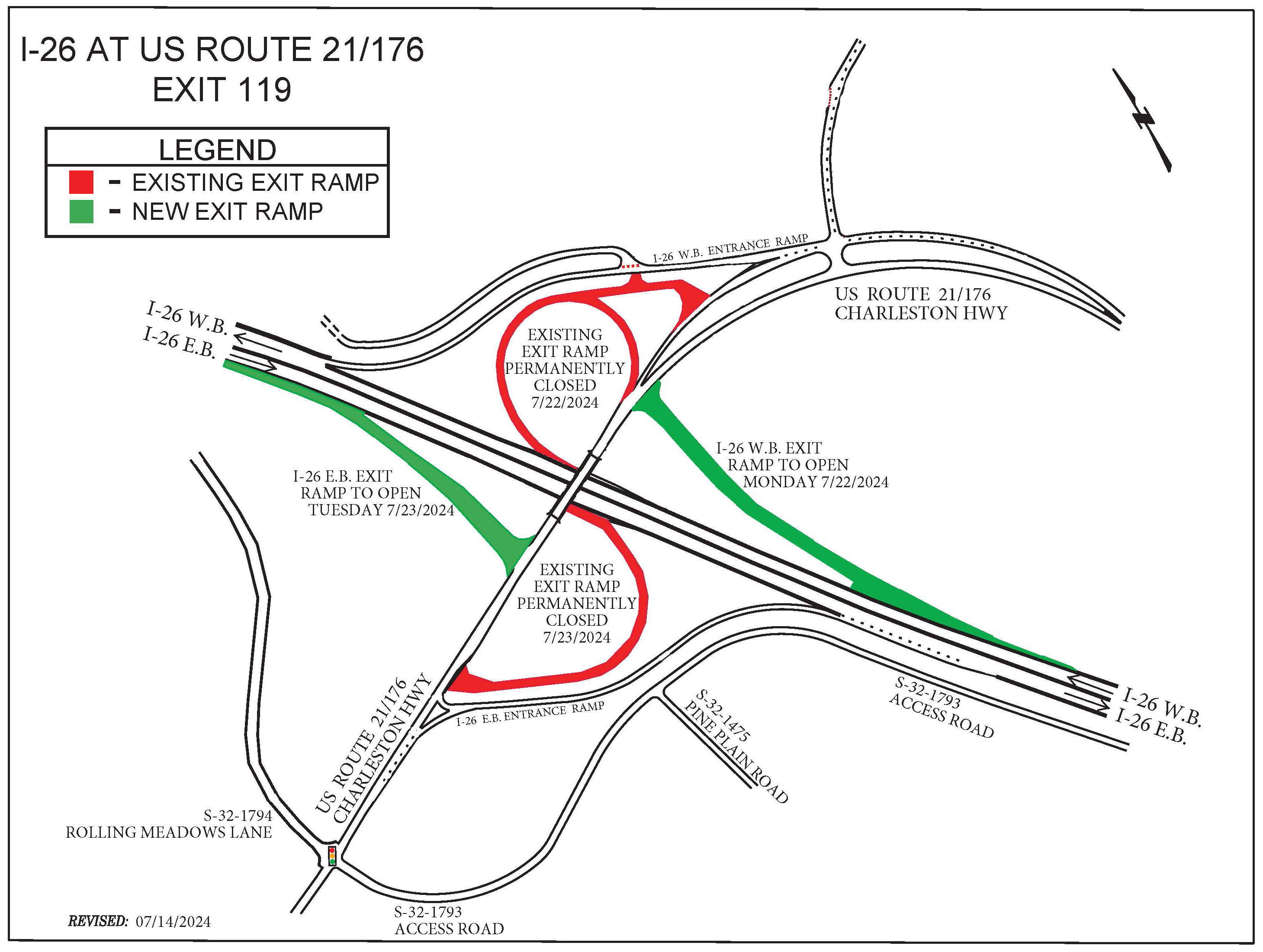 SCDOT to Open New Ramps on I-26 at Exit 119 - SCDOT Press
